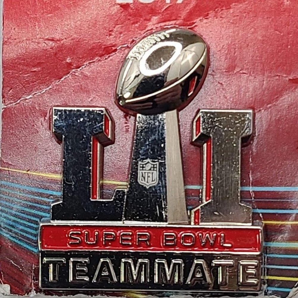 Super Bowl 51 LI 2017 NFL Teammate Pin Tom Brady New England Patriots Vs Falcons